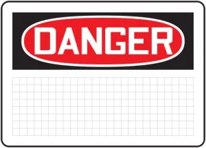 Accuform MRBH261XV 7" x 10" OSHA BLANKS Adhesive Dura-Vinyl