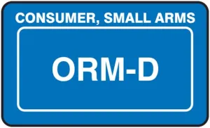 Accuform MSL222 1-1/2" x 2-1/2" ORM-D Shipping Labels: Consumer, Small Arms