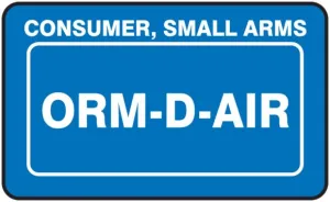 Accuform MSL224 1-1/2" x 2-1/2" ORM-D-AIR Shipping Labels: Consumer, Small Arms