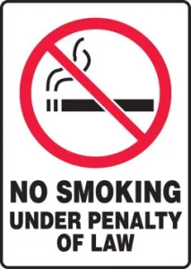 Accuform MSMK927VA 10" x 7" Smoking Control Sign, Aluminum