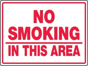 Accuform MSMK960XP 18" x 24" Safety Sign: No Smoking In This Area, Accu-Shield