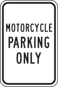 Accuform MVHR412XL 18" x 12" Safety Sign: Motorcycle Parking Only Aluma-Lite