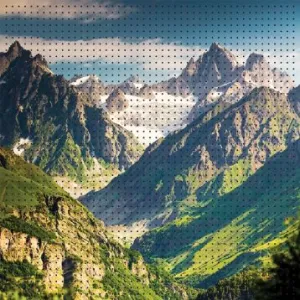Accuform PDG402 4-ft x 4-ft Printed Pegboard: Spring Camo Rocky Mountains