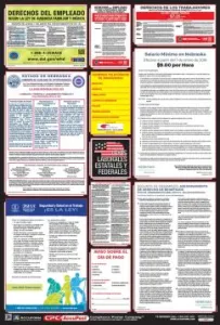 Accuform PPG400NE 40" x 27" Poster: Combo State, Federal and OSHA Labor Law (Spanish) Nebraska