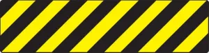Accuform PSD603 6" x 24" Skid-Gard Floor Sign: Black/Yellow Stripes