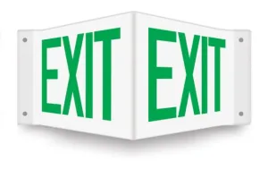 Accuform PSP339 8" x 12" Panel Projection Sign: Exit 3D