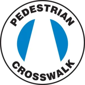 Accuform PSW720 17" Pavement Print Sign: Pedestrian Crosswalk