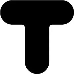 Accuform PTE214BK 8" x 6" x 2" Durable Marking Shape: T-Corner Rounded Black