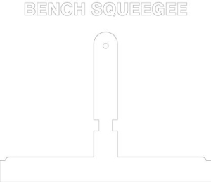 Accuform PVR399WT White Tool Shadow: Miscellaneous, Bench Squeegee w/Handle