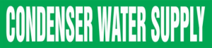 Accuform RPK245SSH Self Stick - 8" to 10" OD ASME (ANSI) Pipe Marker: Condenser Water Supply