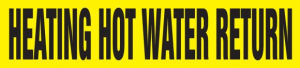 Accuform RPK379SSH Self Stick - 8" to 10" OD ASME (ANSI) Pipe Marker: Heating Hot Water Return