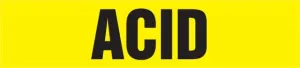 Accuform RPL100PR 8" x 30-ft Roll Form Pipe Marker: Acid