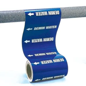 Accuform RPL246PT 12" x 30-ft Roll Form Pipe Marker: Hydraulic Oil