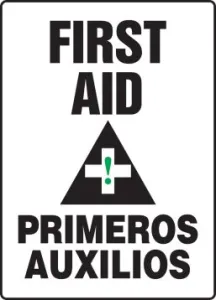 Accuform SBMFSR507VP 14" x 10" Spanish Bilingual Safety Sign, Plastic