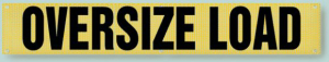 Accuform SBT167 18" x 84" Transportation Banners & Signs: Oversize Load Banner, Mesh Vinyl