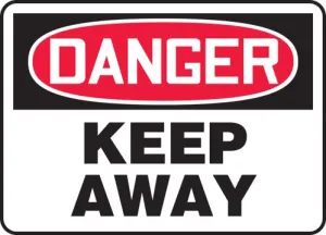 Accuform SHMADM143XL 10" x 14" OSHA Danger Safety Sign: Keep Away, Aluma-Lite, Spanish