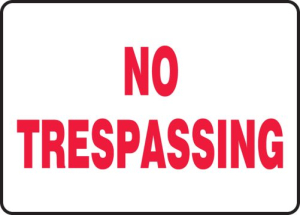 Accuform SHMATR516VP 7" x 10" Safety Sign: No Trespassing, Plastic, Spanish