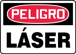 Accuform SHMRAD024VS 7" x 10" OSHA Danger Safety Sign: Laser