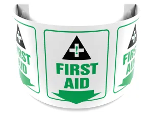 Accuform SHPSJ119 180D Projection Safety Sign: First Aid