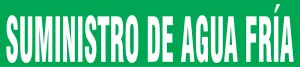 Accuform SHRPK223STB Spanish Pipe Marker: Suministro De Agua Fría