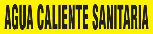 Accuform SHRPK277STC Spanish Pipe Marker: Agua Caliente Sanitaria