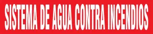 Accuform SHRPK326STB Spanish Pipe Marker: Sistema De Agua Contra Incendios