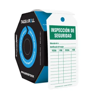 Accuform SHTAR716 Safety Tags: Tags By-The-Roll- Safety Inspection