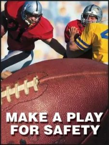 Accuform SP124506L 22" x 17" Safety Poster: Make A Play for Safety