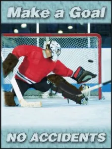 Accuform SP124510L 22" x 17" Safety Poster: Make A Goal - No Accidents
