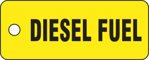 Accuform TCH204 2" x 5" Safety Tag: Diesel Fuel