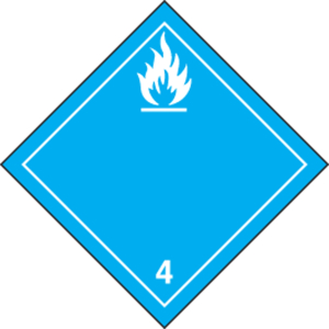 Accuform TCL429EV2 100mm x 100mm (4" x 4") TDG Label - Class 4