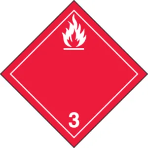 Accuform TCP313MG10 273mm x 273mm (10-3/4" x 10-3/4") TDG Placard - Class 3