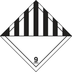 Accuform TCP929VP25 273mm x 273mm (10-3/4" x 10-3/4") TDG Placard - Class 9