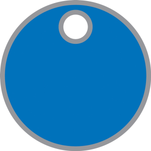 Accuform TDB404RD 1-1/2" Blank Anodized Aluminum Tags
