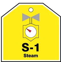 Accuform TDJ101VPM Energy Source Identification ShapeID Tag: Steam