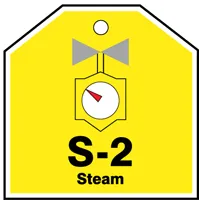 Accuform TDJ102VPM Energy Source Identification ShapeID Tag: Steam