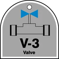 Accuform TDJ203XVE Energy Source Identification ShapeID Tag: Valve