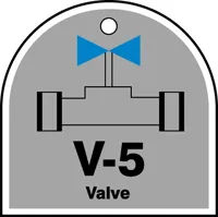Accuform TDJ205XVE Energy Source Identification ShapeID Tag: Valve