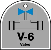 Accuform TDJ206VPE Energy Source Identification ShapeID Tag: Valve