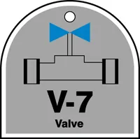 Accuform TDJ207XVE Energy Source Identification ShapeID Tag: Valve