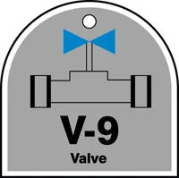 Accuform TDJ209XVE Energy Source Identification ShapeID Tag: Valve