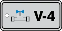 Accuform TDJ404VPM Energy Source Identification Tags: Standard Tags - Valve