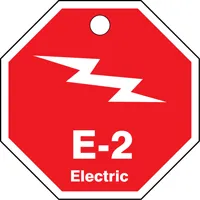 Accuform TDK302XVE Energy Source ShapeID Tag: E-_ Electric