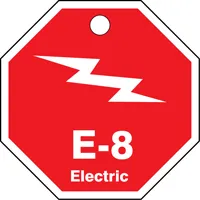 Accuform TDK308VPE Energy Source ShapeID Tag: E-_ Electric