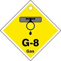Accuform TDK408XVM Energy Source ShapeID Tag: G-_ Gas