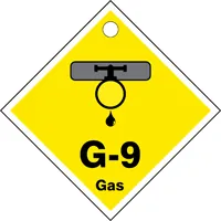 Accuform TDK409XVM Energy Source ShapeID Tag: G-_ Gas