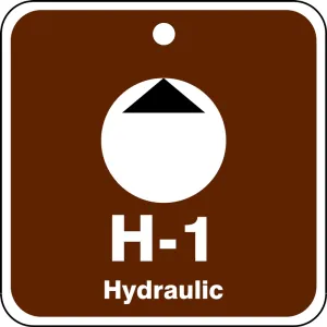 Accuform TDK501VPE Energy Source ShapeID Tag: H-_ Hydraulic