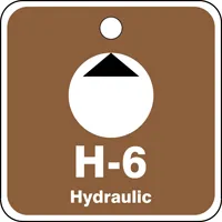 Accuform TDK506XVM Energy Source ShapeID Tag: H-_ Hydraulic