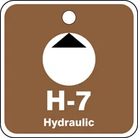 Accuform TDK507XVM Energy Source ShapeID Tag: H-_ Hydraulic