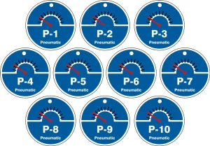 Accuform TDK720XVR Energy Source Identification Tag: Pneumatic
